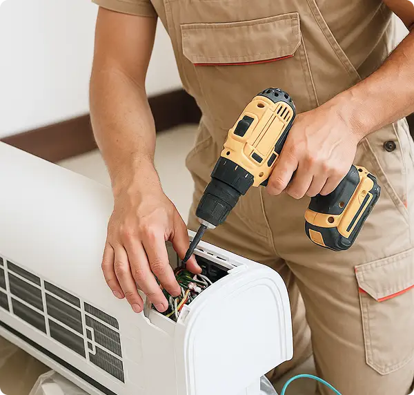 Instalación de aire acondicionado mini split sin conductos